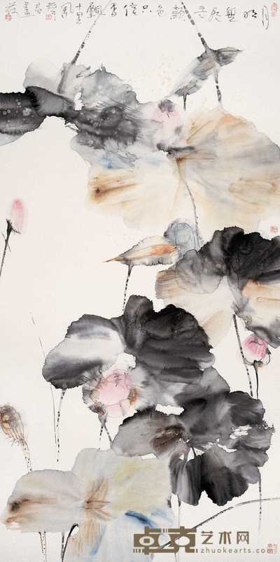 周华君 2005年作 香飘十里风 镜心 136×68cm